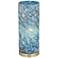 360 Lighting Nikki 13 1/2" High Coastal Modern Blue Glass Accent Lamp