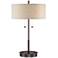 360 Lighting Nikola 23 1/2" Bronze Outlet and USB Ports Table Lamp