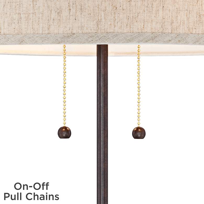 Image 4 360 Lighting Nikola 23 1/2" Bronze Outlet and USB Ports Table Lamp more views