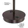 6_360 Lighting Nikola 23 1/2" Bronze Outlet and USB Ports Table Lamp more views