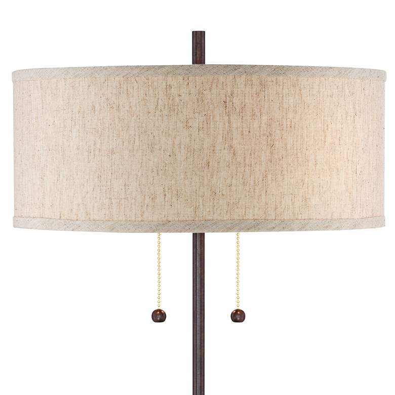 Image 7 360 Lighting Nikola 23 1/2 inch Bronze Pull-Chain Table Lamp with USB Port more views