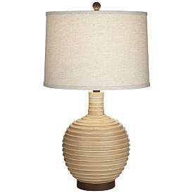 Image1 of 360 Lighting Nove 29" High Grooved Lines Modern Table Lamp