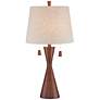 3_360 Lighting Omar 28 3/4" Brown Faux Wood Modern Hourglass Table Lamp