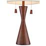 4_360 Lighting Omar 28 3/4" Brown Faux Wood Modern Hourglass Table Lamp more views