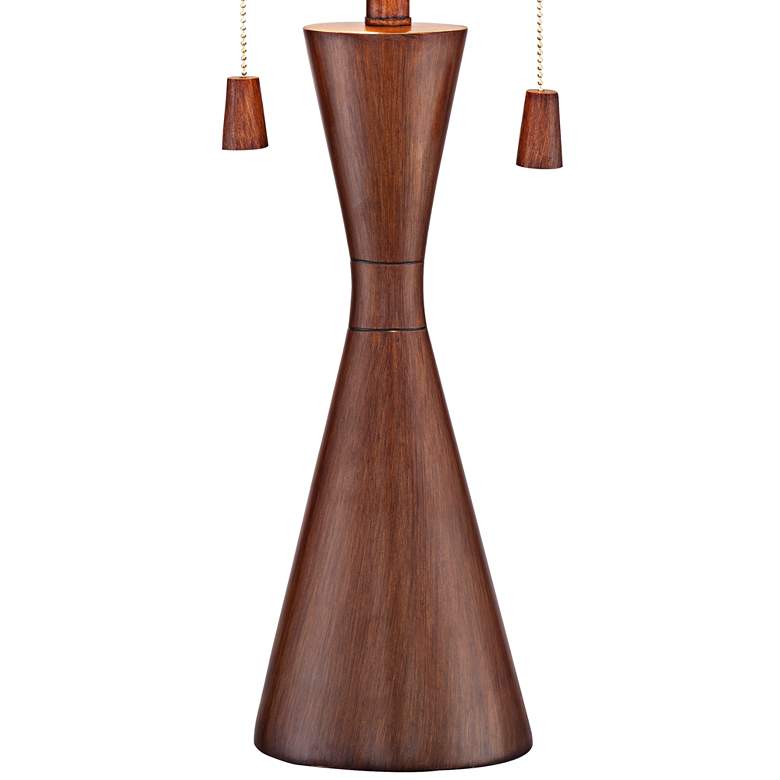 Image 5 360 Lighting Omar 28 3/4" Faux Wood Modern Hourglass Lamps Set of 2 more views