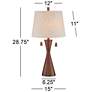 6_360 Lighting Omar 28 3/4" Faux Wood Modern Hourglass Lamps Set of 2 more views