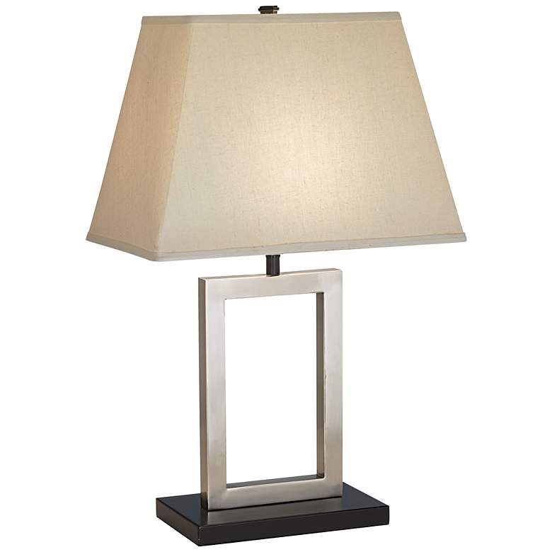 Image 3 360 Lighting Open Window 22 3/4" High Brushed Nickel Modern Table Lamp