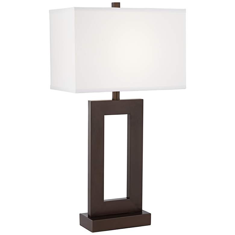 Image 2 360 Lighting Open Window 30 1/4 inch High Rectangular Bronze Table Lamp