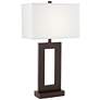 360 Lighting Open Window 30 1/4" High Rectangular Bronze Table Lamp