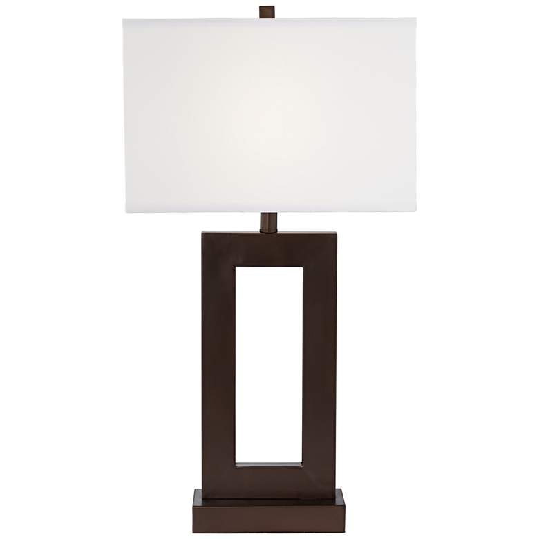 Image 3 360 Lighting Open Window 30 1/4 inch High Rectangular Bronze Table Lamp more views