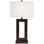 360 Lighting Open Window 30 1/4" High Rectangular Bronze Table Lamp
