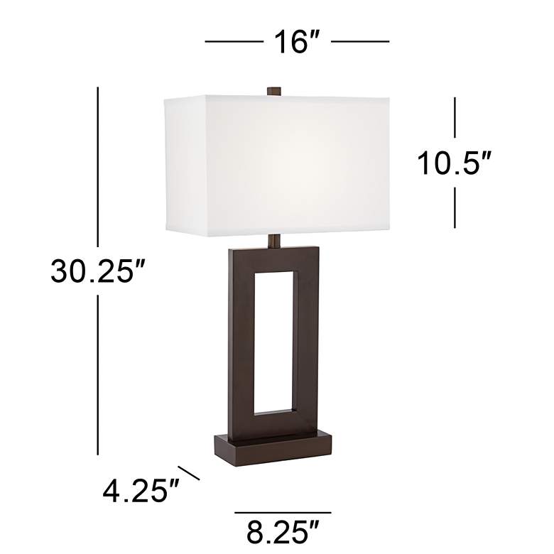 Image 5 360 Lighting Open Window 30 1/4 inch High Rectangular Bronze Table Lamp more views