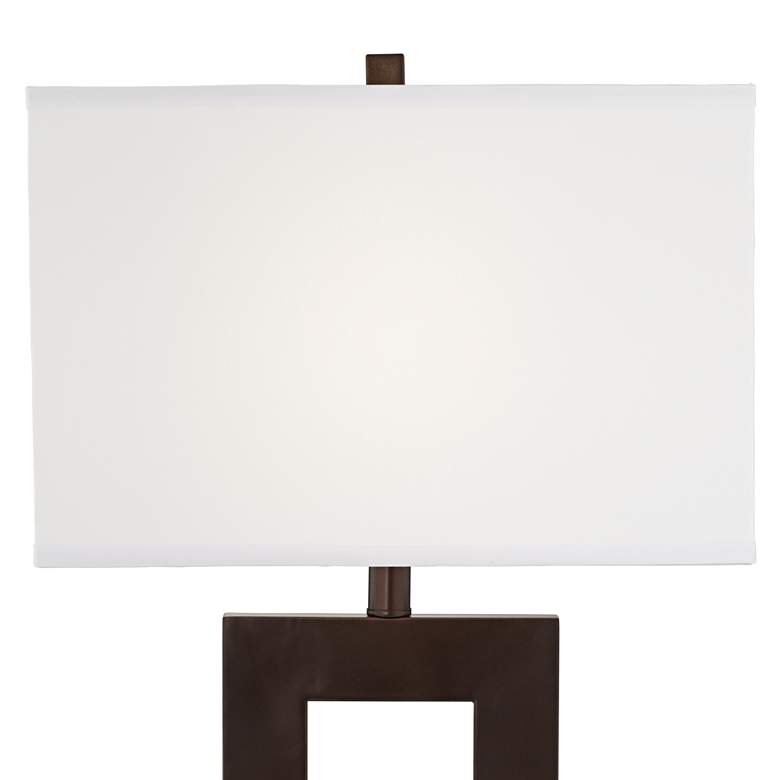 Image 3 360 Lighting Open Window Rectangular Bronze Table Lamp with USB Cord Dimmer more views