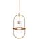 360 Lighting Optimus 12" Wide Warm Brass Oval Mini Pendant