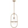6_360 Lighting Optimus 12" Wide Warm Brass Oval Mini Pendant more views