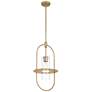7_360 Lighting Optimus 12" Wide Warm Brass Oval Mini Pendant more views