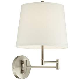 Image5 of 360 Lighting Oray Brushed Nickel Swing Arm Plug-In Wall Lamps Set of 2 more views