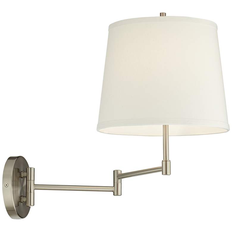 Image 6 360 Lighting Oray Brushed Nickel Swing Arm Plug-In Wall Lamps Set of 2 more views