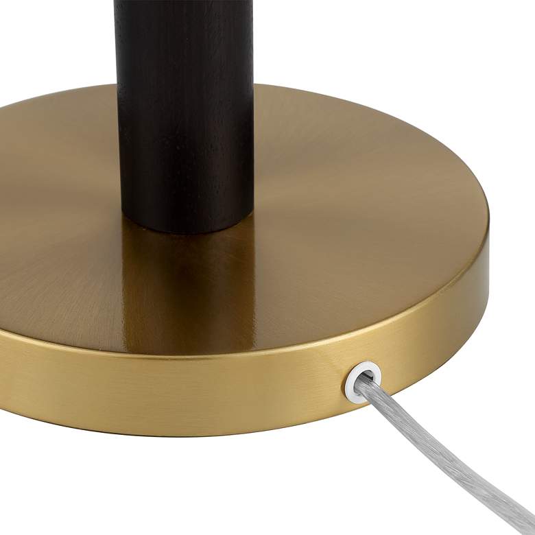 Image 6 360 Lighting Orbital 19 1/2" Wood and Gold Modern Dome Pull Chain Lamp more views