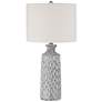 2_360 Lighting Patrick 26 1/4" Gray White Ceramic Lamp with USB Dimmer
