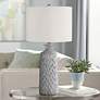 1_360 Lighting Patrick 26 1/4" Gray White Ceramic Lamp with USB Dimmer