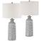 360 Lighting Patrick 26 1/4" Whitewash Ceramic Table Lamps Set of 2