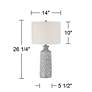 360 Lighting Patrick 26 1/4" Whitewash Ceramic Table Lamps Set of 2