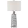 1_360 Lighting Patrick 27 1/4" Gray and White Ceramic Lamp with Riser
