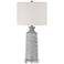 360 Lighting Patrick 27 1/4" Gray and White Ceramic Lamp with Riser