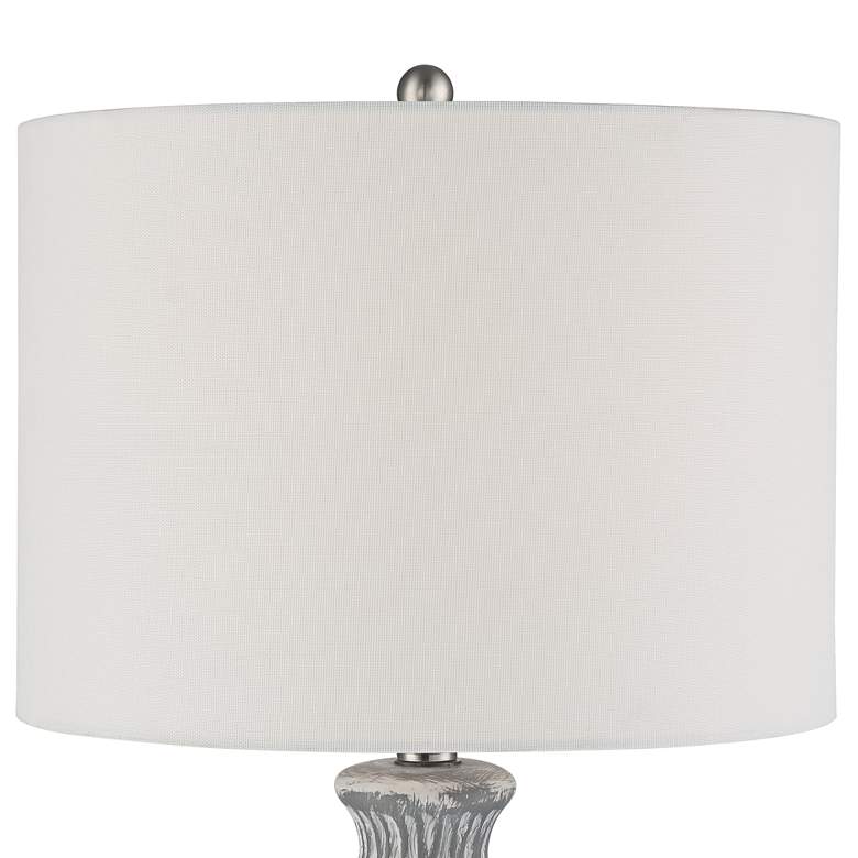 Image 3 360 Lighting Patrick 27 1/4" Gray and White Ceramic Lamp with Riser more views