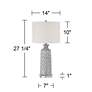 7_360 Lighting Patrick 27 1/4" Gray and White Ceramic Lamp with Riser more views