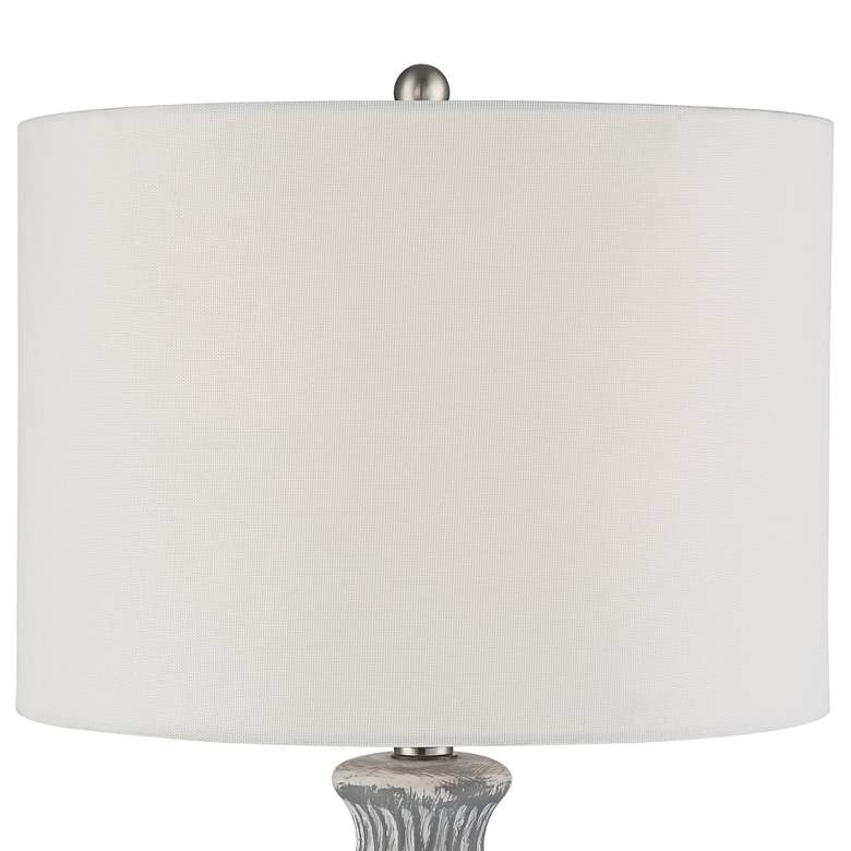 Image 3 360 Lighting Patrick Gray and White Ceramic Table Lamp with Acrylic Riser more views