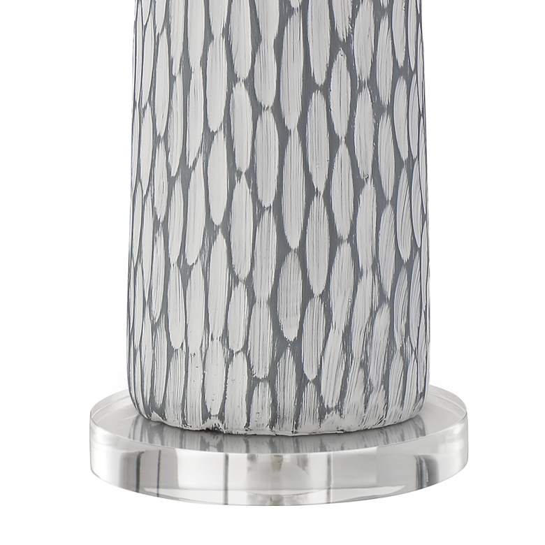 Image 5 360 Lighting Patrick Gray and White Ceramic Table Lamp with Acrylic Riser more views