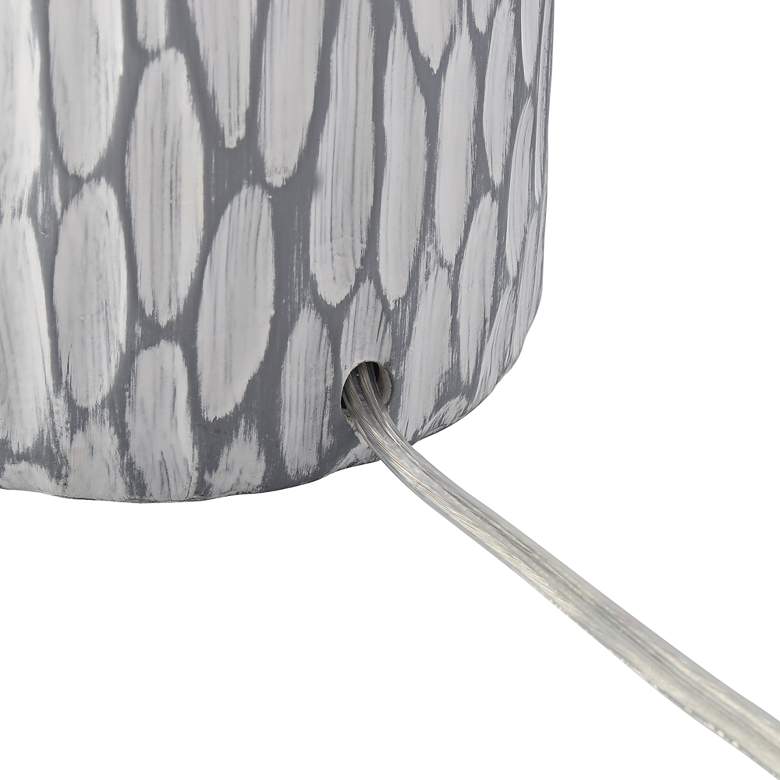 Image 6 360 Lighting Patrick Gray and White Ceramic Table Lamp with Acrylic Riser more views
