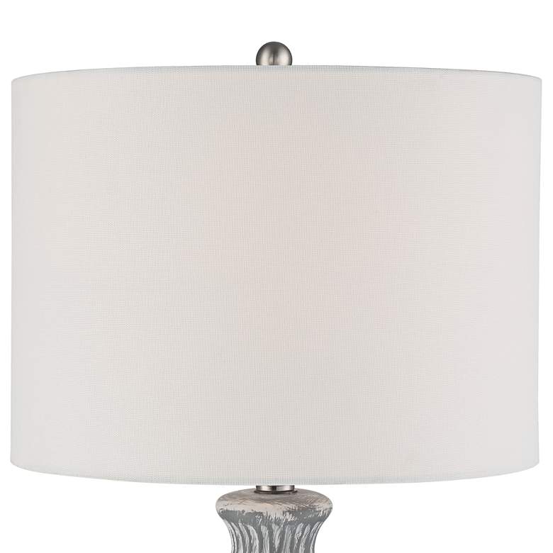 Image 4 360 Lighting Patrick Gray and White-Washed Ceramic Table Lamp with Dimmer more views