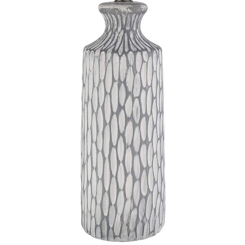 Image 6 360 Lighting Patrick Gray and White-Washed Ceramic Table Lamp with Dimmer more views