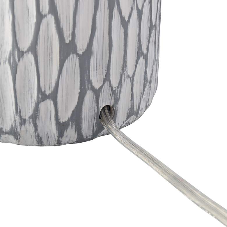 Image 7 360 Lighting Patrick Gray and White-Washed Ceramic Table Lamp with Dimmer more views