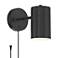 360 Lighting Patt 7" Black Cylinder Plug-In Wall Lamp with USB Port