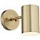 360 Lighting Patt 7" High Brass Modern Wall Sconce