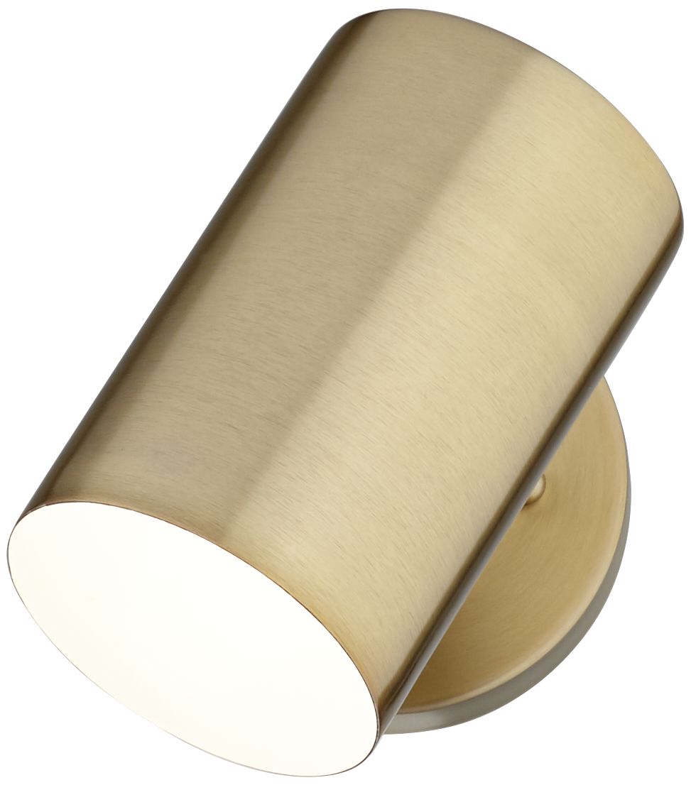 360 Lighting Patt 7" High Brass Modern Wall Sconce