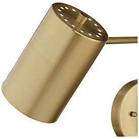 Image3 of 360 Lighting Patt Brushed Brass Down-Light Swing Arm Plug-In Wall Lamp more views