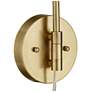 4_360 Lighting Patt Brushed Brass Down-Light Swing Arm Plug-In Wall Lamp more views