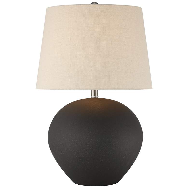 Image 3 360 Lighting Paulo 24 1/2" High Matte Black Ceramic Pot Table Lamp