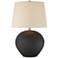 360 Lighting Paulo 24 1/2" High Matte Black Ceramic Pot Table Lamp
