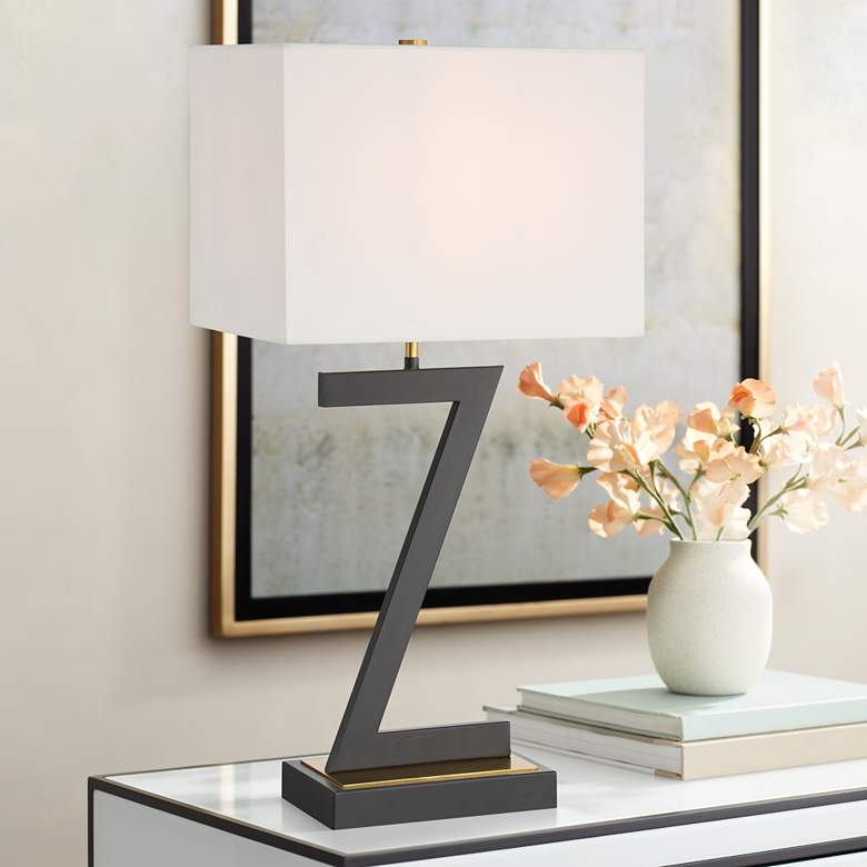Image 1 360 Lighting Pellana 26" Z-Base Table Lamp with USBs and Power Outlet