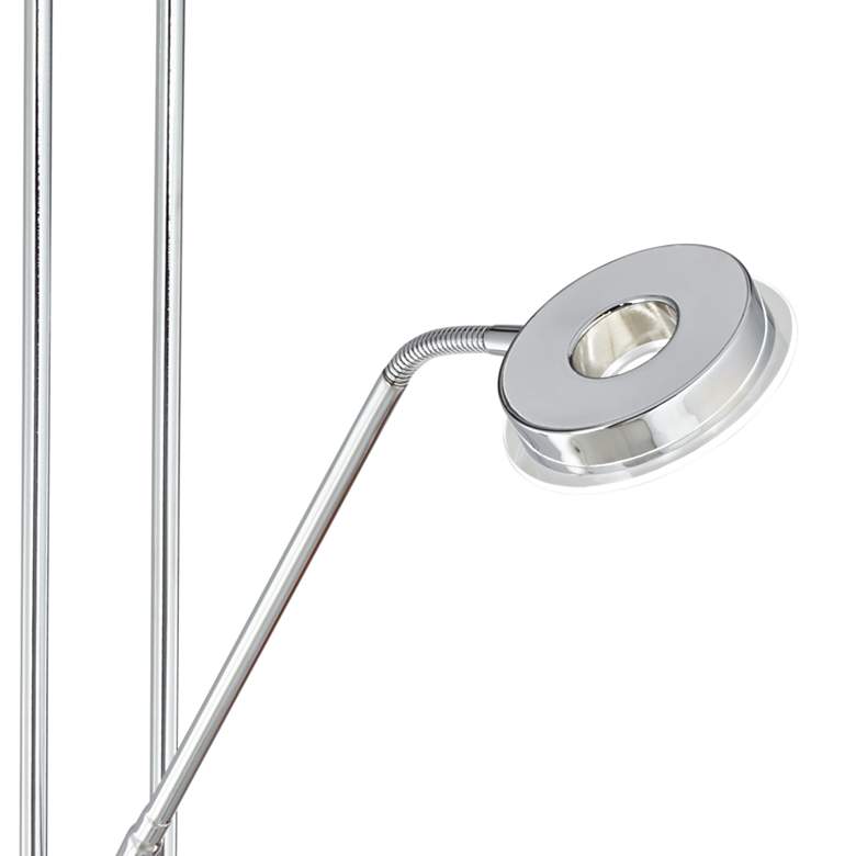 Image 5 360 Lighting Perseus Chrome LED Torchiere Floor Lamp with Reading Light more views