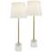 360 Lighting Phoebe 28 1/2" Luxe Gold and Marble Buffet Lamps Set of 2