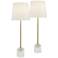 360 Lighting Phoebe Modern Luxe Gold and Marble Buffet Lamps Set of 2