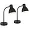360 Lighting Piper Adjustable Gooseneck Black USB Desk Lamps Set of 2