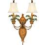 1_360 Lighting Polynesian Paradise 27" High Dark Honey Plug-In Wall Lamp